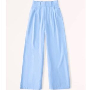 Abercrombie Tailored Linen-Blend Wide Leg Pants